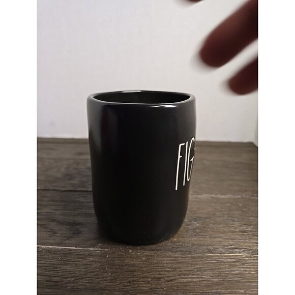 NWT Rae Dunn Artisan Fighter Coffee Mug Black White Lettering 2021 - Picture 3 of 8